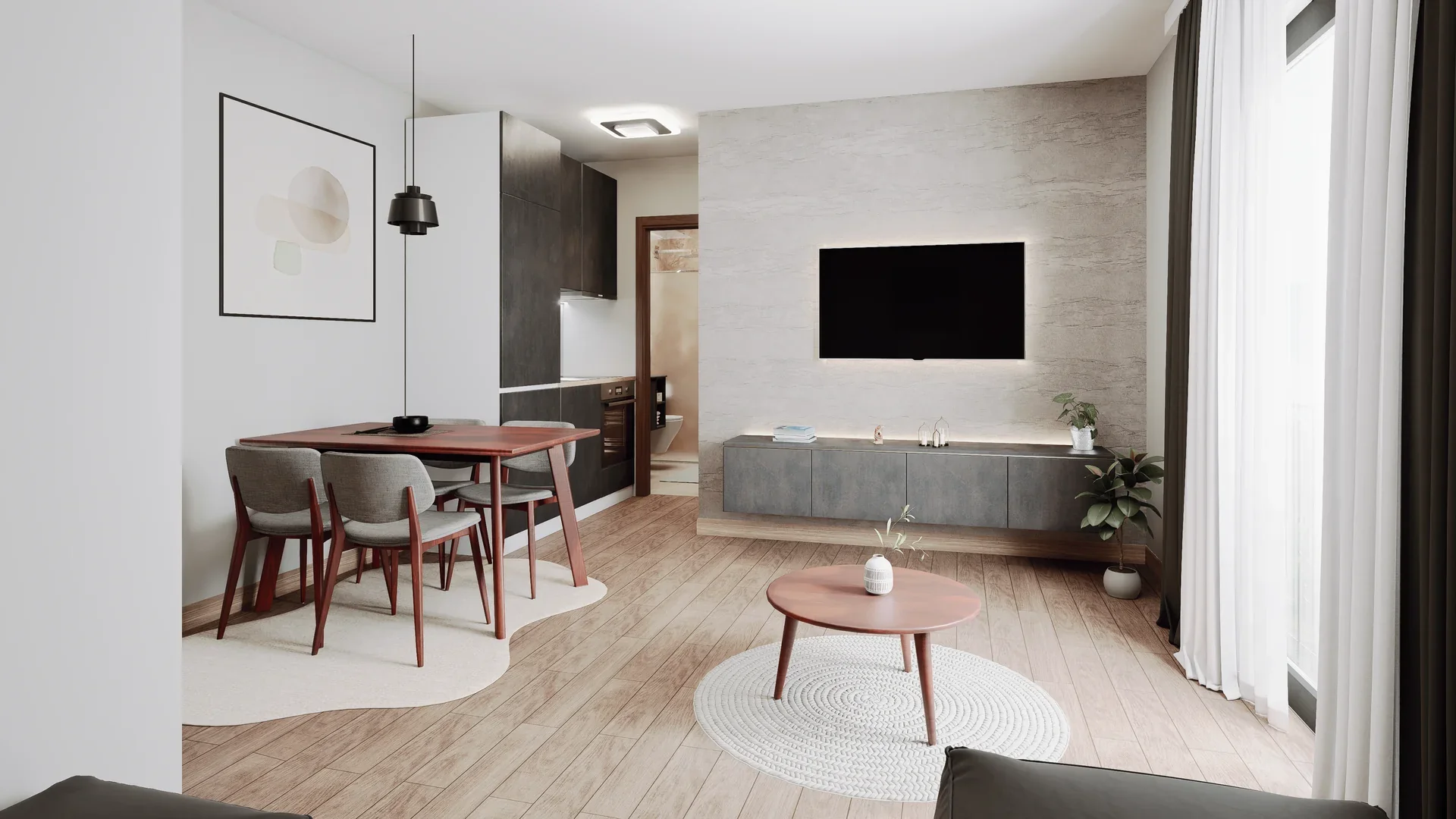 Sunset View apartman - render enterijera 2